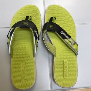 Sperry lime green sandals. Worn 4 times size 8
